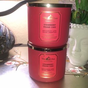 bath and Bodyworks strawberry pound cake set of two